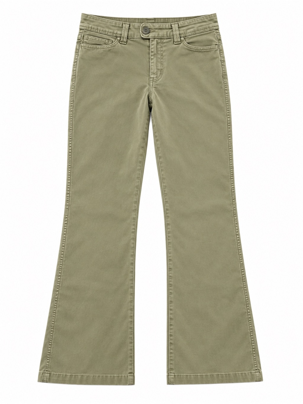 Sanctuary Women's Size 28 Boho Utility Flared Trousers Olive Green 70s gorpcore
